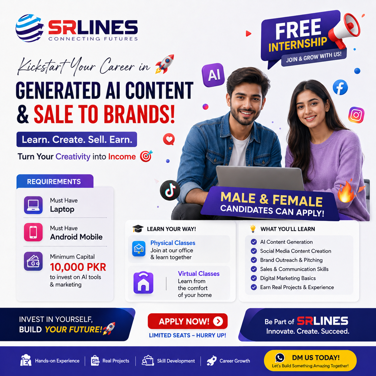 Free Internship Offer social media creative